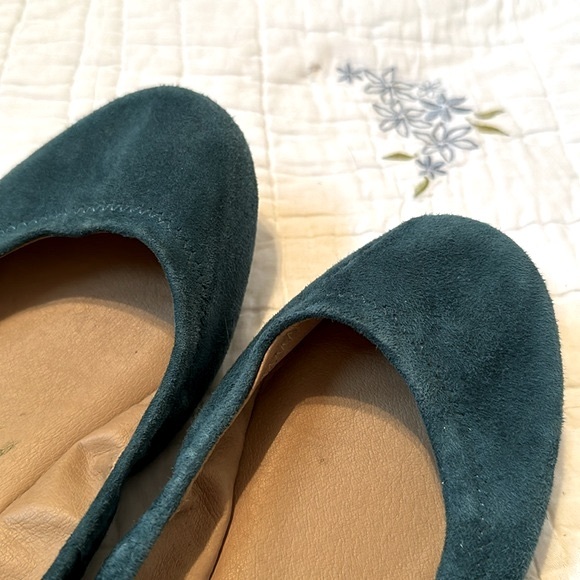 Lucky Brand slip on flats, size 7 - suede dark teal color - Picture 2 of 7